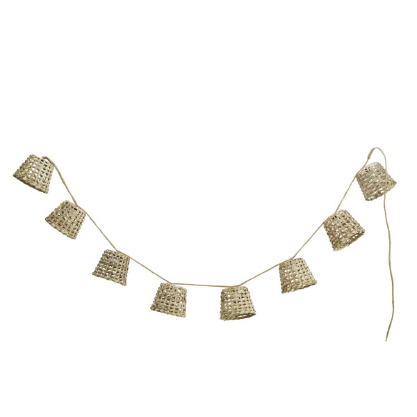 MADAM STOLTZ Svítící LED girlanda Bamboo Shades Black, černá barva