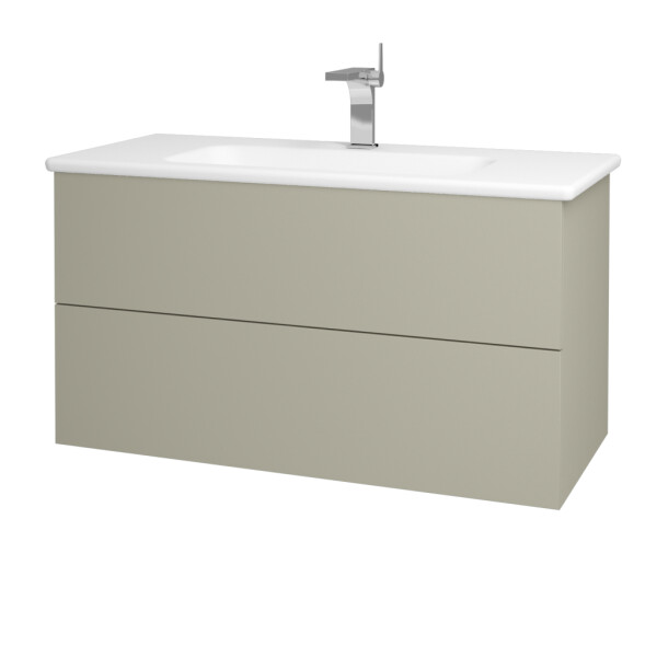 Dřevojas - Umyvadlová skříňka VARIANTE SZZ2 100 (umyvadlo Euphoria) - M05 Béžová mat / M05 Béžová mat 190200