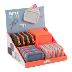 APLI silikonová peněženka NEON, silikon, displej, 16 ks, mix barev