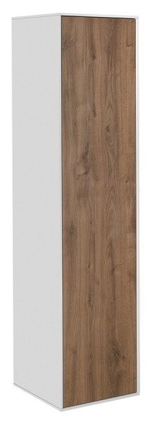 AQUALINE - ZANYA vysoká skříňka 35x140x30cm, bílá mat/dub emporio ZA140