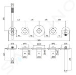 PAFFONI - Modular Box Termostatická baterie pod omítku, pro 2 spotřebiče, matná bílá MDE001BO