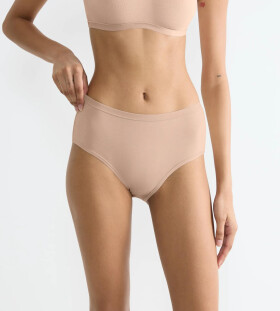 Dámské kalhotky GO Daily Cotton Midi 3P - BROWN - béžové 00LZ - SLOGGI BROWN XL