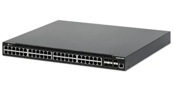 Intellinet 54-P Managed L3 / Switch / 48× GbE PoE+ / 6× SFP+ 10GbE / 850 W / 19" (562041)