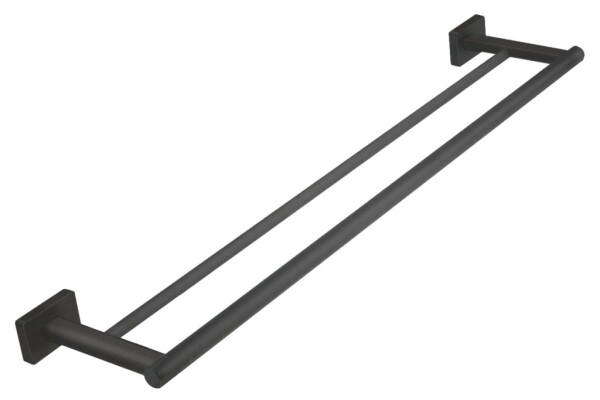 NOVASERVIS - Dvojitý držák ručníků GRETA 600 mm, gun metal AGR10GM