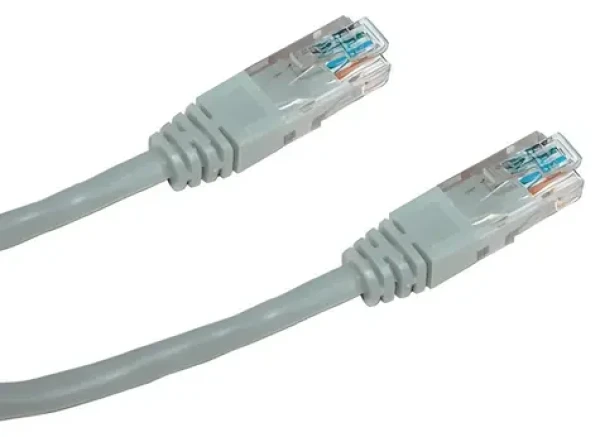 DATACOM Patch kabel UTP CAT6 1m šedý / Síťový kabel / kulatý / RJ45 (1591)