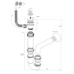 AQUALINE - Závěsná výlevka s odkládací plochou 50x34cm, plast, bílá PI5050