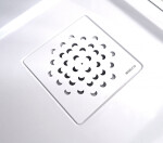 GELCO - SET - Čtvercová krytka sifonu bílá KSM104W + sifon PB90EXN minus KSM104W-SN90