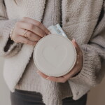 Eulenschnitt Peněženka Heart Creme, krémová barva