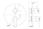 HOPA - Podomítková baterie KUBO-2F-UNO OLBAPM0003