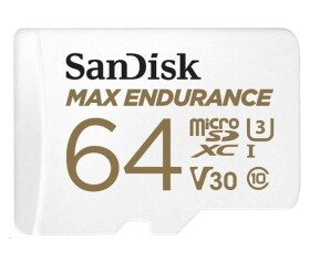 SanDisk MicroSDHC karta 64GB MAX Endurance + adaptér, 30,000 hodin EDF_493289