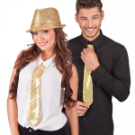 R-Kontakt.cz Kravata zlatá flitrová 40 cm