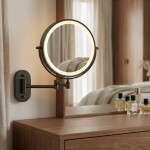 REA - Zrcadlo LED Glow Black HOM-70000