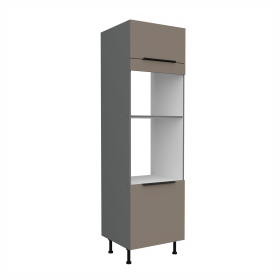 Vysoká skříňka pro vestavnou a mikrovlnou troubu Aria ANT 60 DPM-210 2F Barva korpusu: Antracit, Barva dvířek: TA - Sandgrau AFM