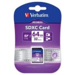 64 GB VERBATIM SecureDigital SDXC / 10MBs / class 10 (44024)