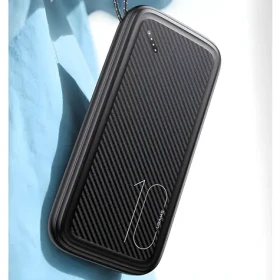 USAMS PB56 černá / Powerbanka / 10 000 mAh / 2x USB / USB-C / MicroUSB (10KCD15001)