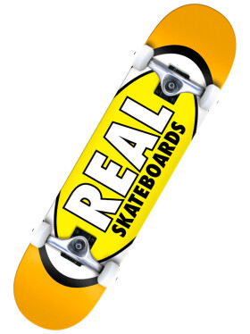 Real CLASSIC OVAL yellow skateboard komplet - 7.5