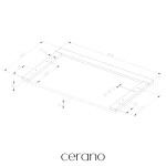 CERANO - Deska pod umyvadlo Navira Pro - černá matná - 80x3,6x46 CER-8050BD7600