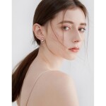 Náušnice s perlou a zirkony Noa Rose Gold, Zlatá