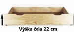 KLASA-NÁBYTEK.cz Postel GAMA - borovice ROZMĚR: 90 x 200 cm