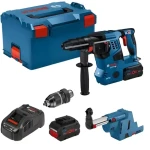 Bosch GBH 18V-28 CF / Aku vrtací kladivo / SDS-plus / 18V / 3,3 J / 2x 8,0 Ah / Bluetooth / GDE 18V-16 + L-BOXX (0611921003)
