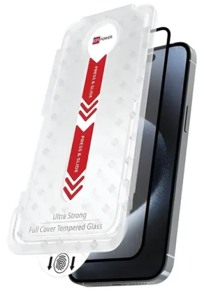 ER Glass FC iPhone Air / Ochranné sklo / Full Cover / Tvrzené sklo 9H / Instalační rámeček (ERGSFCBAPIP17AIR)