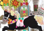 Antistresové omalovánky Mon Petit Art, MCMJOU2, Carrousel - Enchanted horses, kreativní set papírový kolotoč s koníky
