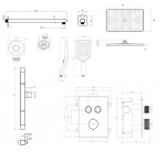 Kielle - Arkas I Termostatická baterie pod omítku, pro 2 spotřebiče, s příslušenstvím a tělesem, chrom 20627SPT30