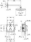 GROHE - Grohtherm Sprchový set Tempesta 210 s termostatem pod omítku, chrom 34726000