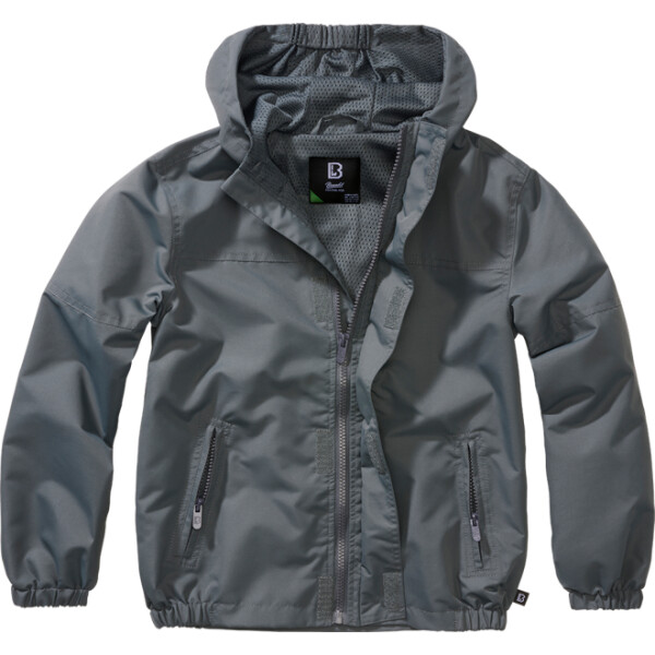Brandit Bunda dětská Kids Summer Frontzip Windbreaker antracitová 158/164