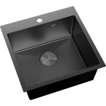 MEXEN - Solix ocelový dřez 1-bowl 500 x 500 mm, černá 6407501000-70