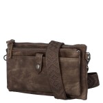 Stylová dámská crossbody kabelka Dina, tmavě hnědá