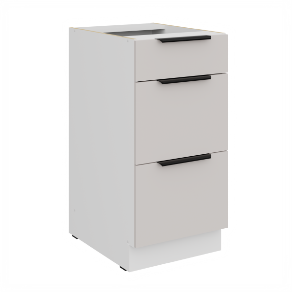 Spodní skříňka Como 40 D 3S BB - Premium Box Barva korpusu: Bílá, Barva dvířek: Kašmír