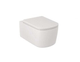 KLUDI - Resa S Závěsné WC se sedátkem SoftClose, Rimless, Spiralflush, matná bílá 27WCSET53