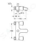 GROHE - Costa S Vanová kohoutková baterie, chrom 25485001