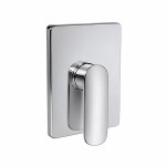 Mereo Sprchová podomítková baterie bez přepínače, Pego, Mbox, hranatý kryt, chrom CB60105PC