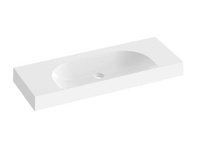RAVAK - Lite Umyvadlo 120x45 cm, bez přepadu, bez otvoru pro baterii, bílá XJX01312000