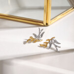 ELENYS Bird Harmony – pozlacené náušnice 18K žluté zlato