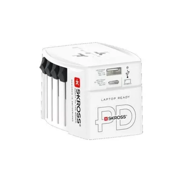 SKROSS MUV USB AC65PD / univerzální cestovní adaptér / 65W / USB A+C (7640166328308)