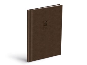 Týdenní diář 2026 MFP T805 A5 - PU dark brown