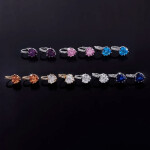 Náušnice Swarovski Elements Elizabeth Garnet - srdíčko, Červená