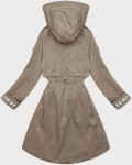 Tenká dámská bunda parka ve světlé khaki barvě s kapucí BH Forever (3) (BH-2403) odstíny zelené S (36)