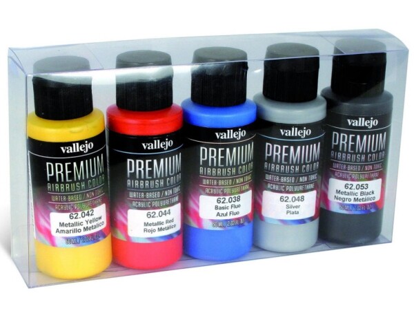 Vallejo PREMIUM Color - Metallics Color Set (5x60ml)