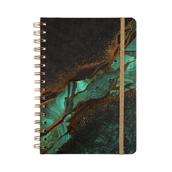 Kroužkový zápisník - Zelená abstrakce - Albi