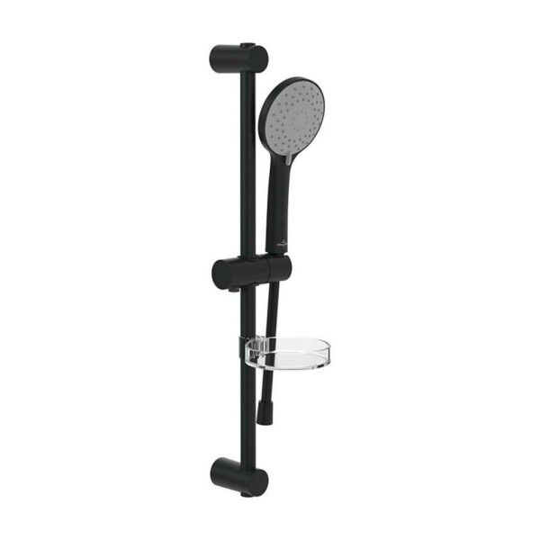 VILLEROY & BOCH - Universal Showers Set sprchové hlavice, tyče a hadice, 3 proudy, matná černá TVS109004UK0K5