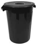 DENOX Odpadkový koš INDUSTRIAL 100 l černá / Ergonomická madla / HDPE / 3,5 mm stěna / -10 až +75 °C