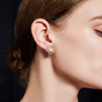 Náušnice s bílou perlou Aliénor, Zlatá Bílá