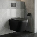 REA - Závěsná WC mísa Julio Black Matt REA-C6550
