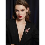 Exkluzivní brož Swarovski Elements Josepha - motýl, Zlatá