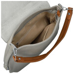 Trendy dámská koženková crossbody kabelka Naiara, šedá