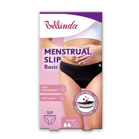 Mentruační kalhotky BASIC MENSTRUAL SLIP NORMAL - BELLINDA - černá XS